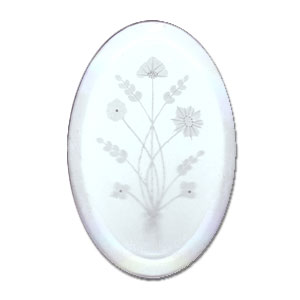 Fragrant Flowers Engraved Bevel, Special Order Floral Bevels
