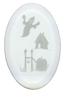 Halloween Scene Engraved Bevel