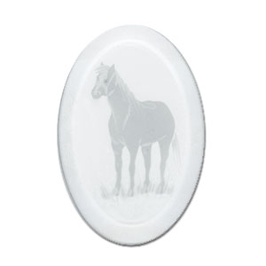 Standing Horse Engraved Bevel, Special Order Animal Bevels