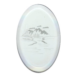 Mountain Scene Engraved Bevel