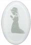 Praying Girl Engraved Bevel