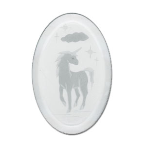 Unicorn Engraved Bevel