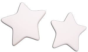 Bisque Embellishment Stars - 12 Pack, Bisque Add-ditions