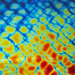 20 X 20 Dichromagic Groovy Tie Dye On Thin Clear