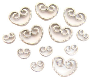 Heart Soldered Scrolls - 12 Pack