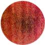 Cyan / Dark Dark Red on Clear Herringbone Ripple - 90 COE