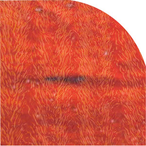 1/4 Sheet Cyan / Dark Dark Red On Black Herringbone Ripple - 90 Coe