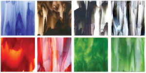 System 96 Fusible Streaky Glass Pack, Crystal Opals & Streakies - 96