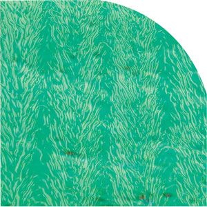 1/4 Sheet Pink / Teal On Clear Herringbone Ripple - 90 Coe