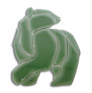 Black Bear Bevel Cluster, Stained Glass Clearance