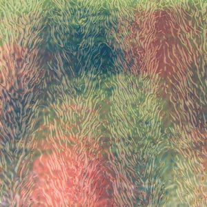 Dichroic Salmon on Black Herringbone Ripple - 4 x 4, CBS 4 x 4 on Herringbone Ripple