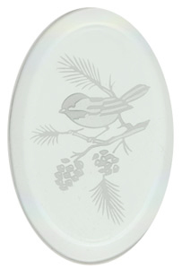 Economy Bevel - Engraved Black Cap Chickadee