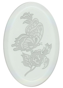 Economy Bevel - Engraved Butterfly