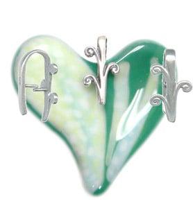 Sterling Silver Swirls Prong Bail - Small