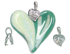 Sterling Silver Leaf Prong Bail