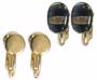 Gold Finish Clip Earrings - 6 Pair