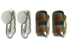Silver Finish Clip Earrings - 6 Pair, Jewelry Findings