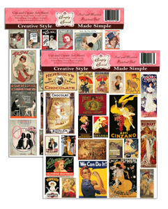 Vintage Advertisement & Art Poster Sheets - 2 Pack, Soldered Jewelry