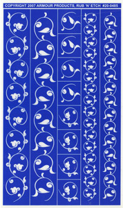 Rub N Etch Stencil - Floral Border, Other Crafts