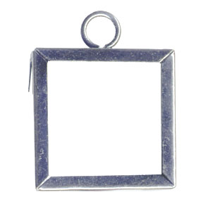 1-1/2 Square - Polished Chrome Memory Frames, Soldered Jewelry