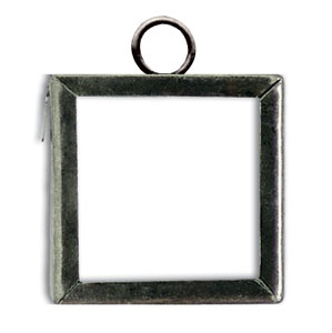 1-1/2 Square - Black Patina Memory Frames, Soldered Jewelry