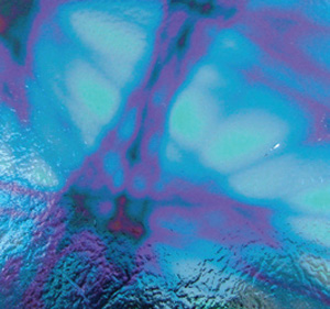 Dichroic Red / Silver Blue Pixie Stix On Thin Clear - 4 x 4, CBS 4x4 Patterns