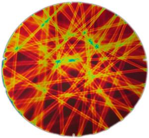 Dichroic Candy Apple Red Pixie Stix On Thin Back - 4 x 4, 90 COE Dichroic Sale