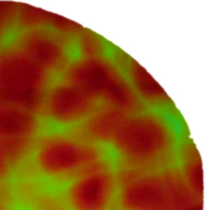 System 96 Dichroic Candy Apple Red Aurora Borealis On Thin Clear -1/4 Sheet, 1/4 Sheet Patterns