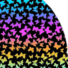 Dichroic Butterfly On Thin Clear - 1/4 Sheet, 1/4 Sheet Decal Pattern
