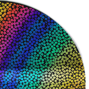 Dichroic Cherry Blossom On Thin Black - 1/4 Sheet, 1/4 Sheet Decal Pattern