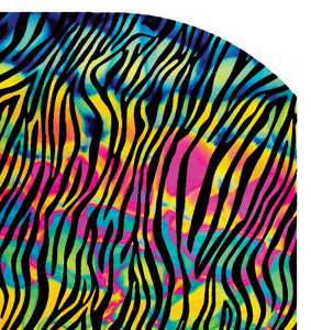 Dichroic Zebra On Thin Black -1/4 Sheet, 1/4 Sheet Decal Pattern