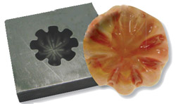 Groove Flower Graphite Push Mold, Hot Glass/Jewelry SPECIAL