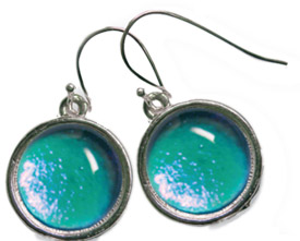 Gold Plated Round Cabochon Earrings - 4 Pair, Supplies