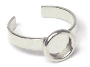 Sterling Silver Plated Cabochon Toe Ring, Supplies