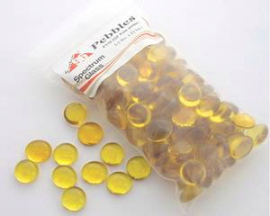 System 96 Glass Pebbles - Yellow, Glass Casting