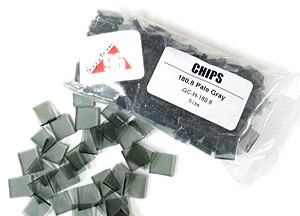 System 96 Pale Gray 1/2 Square Chips, Squares