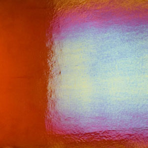 Bullseye Carnelian Rainbow Iridized Double Rolled Stained Glass