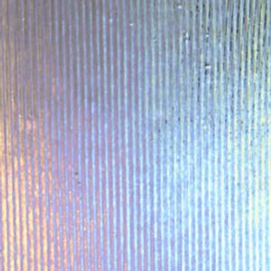 Bullseye Clear Reed Iridized Double Rolled Stained Glass