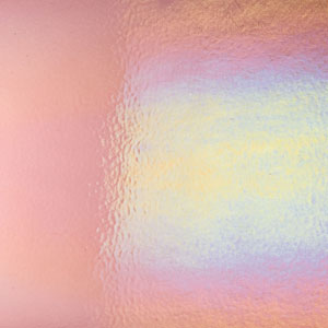Bullseye Light Plum Rainbow Iridized Thin Stained Glass