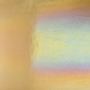 Bullseye Tan Rainbow Iridized Thin Stained Glass