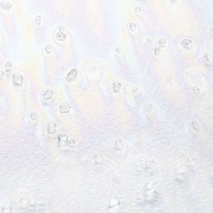 Bullseye Clear With Clear Frit Iridized Stained Glass