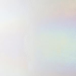 Bullseye White Rainbow Iridized Double Rolled Stained Glass
