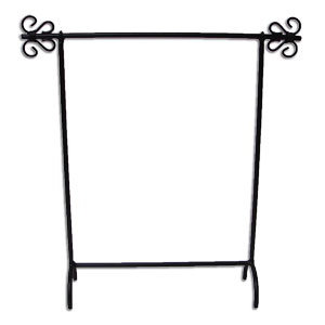 Small Wrought Iron Hanging Panel Stand, Display Stands