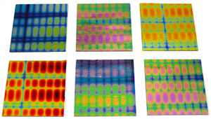 96 Coe Dichromagic Funky Tie Dye Sampler On Thin Black
