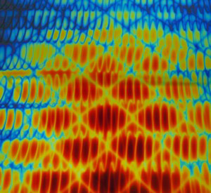 96 Coe 20 X 20 Dichromagic Freaky Tie Dye On Thin Clear