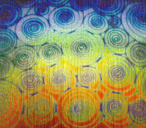 8 X 8 Far Out Tie Dye On Clear Fipple - 90 Coe