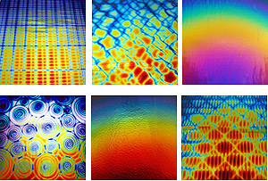 DichroMagic Patterns On Clear Pack - 96 COE, ATF 4x4 Patterned Glass