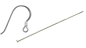 Silver Earwires And Head Pins - 6 Pairs