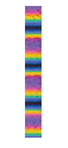 Dichroic Strip - Cyan / Red Stripe on Thin Clear (90 COE), Strips