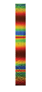 Dichroic Strip - Green / Magenta Stripe on Thin Clear (90 COE), Strips